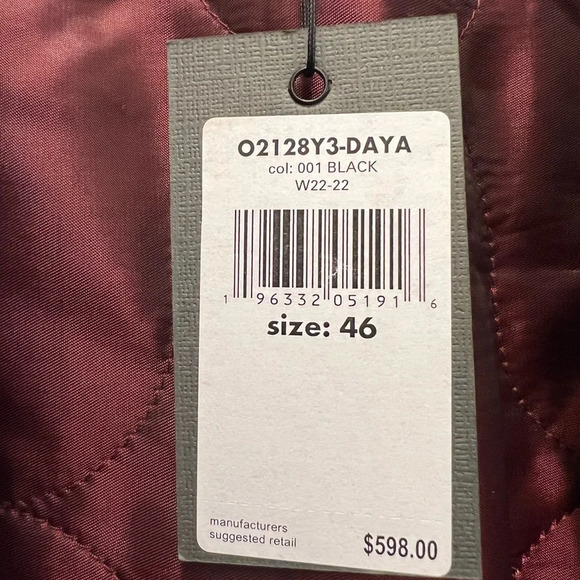 John Varvatos Black Bomber Jacket. NWT. - Picture 5 of 5